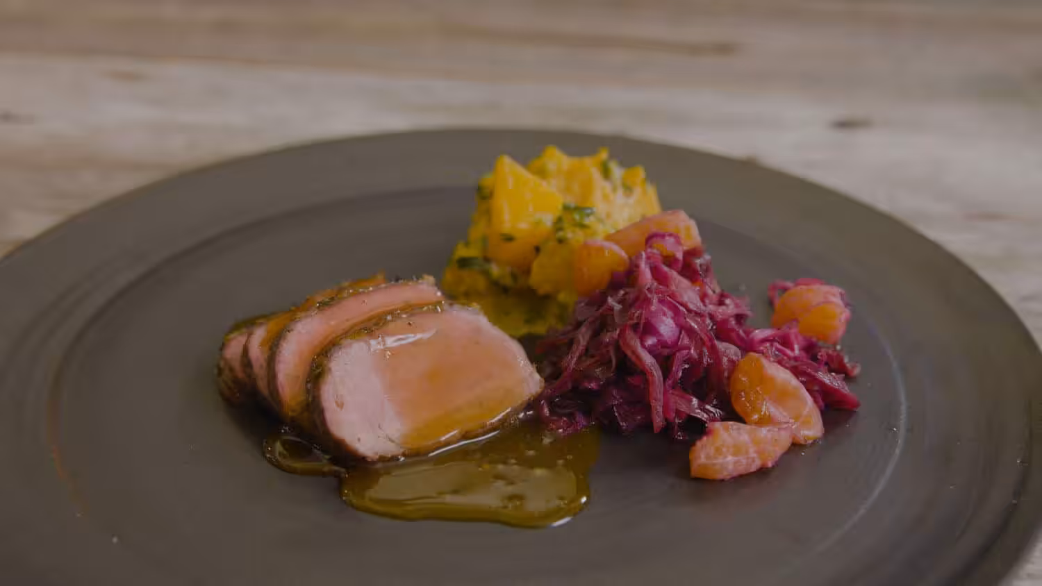 Christmas Rack of Lamb nicely served on plate